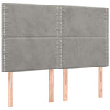 Vidaxl hoofdbord lichtgrijs 144x5x118 128 cm fluweel