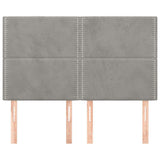 Vidaxl hoofdbord lichtgrijs 144x5x118 128 cm fluweel