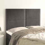 Vidaxl hoofdbord donkergrijs 144x5x118 128 cm fluweel