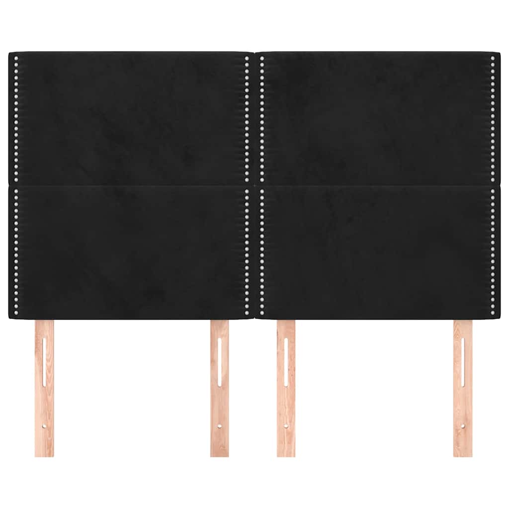 Vidaxl hoofdbord zwart 144x5x118 128 cm fluweel
