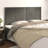 Vidaxl hoofdbord donkergrijs 160x5x118 128 cm fluweel