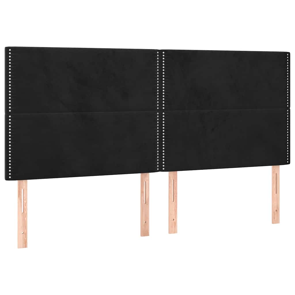 Vidaxl hoofdbord zwart 180x5x118 128 cm fluweel