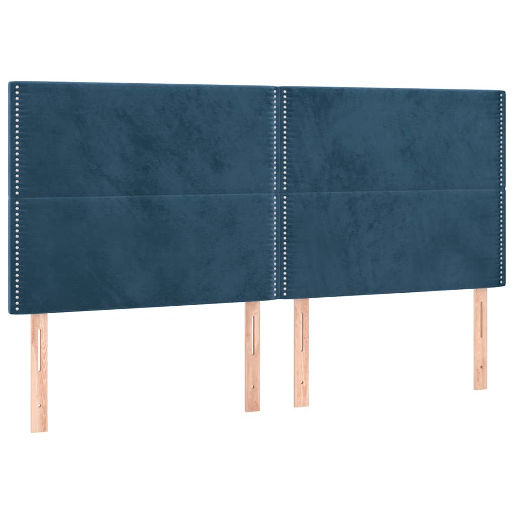 Vidaxl hoofdbord donkerblauw 180x5x118 128 cm fluweel