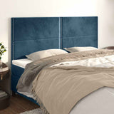 Vidaxl hoofdbord donkerblauw 180x5x118 128 cm fluweel