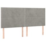 Vidaxl hoofdbord lichtgrijs 200x5x118 128 cm fluweel