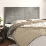 Vidaxl hoofdbord lichtgrijs 200x5x118 128 cm fluweel