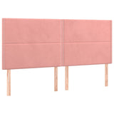 Vidaxl hoofdbord roze 200x5x118 128 cm fluweel