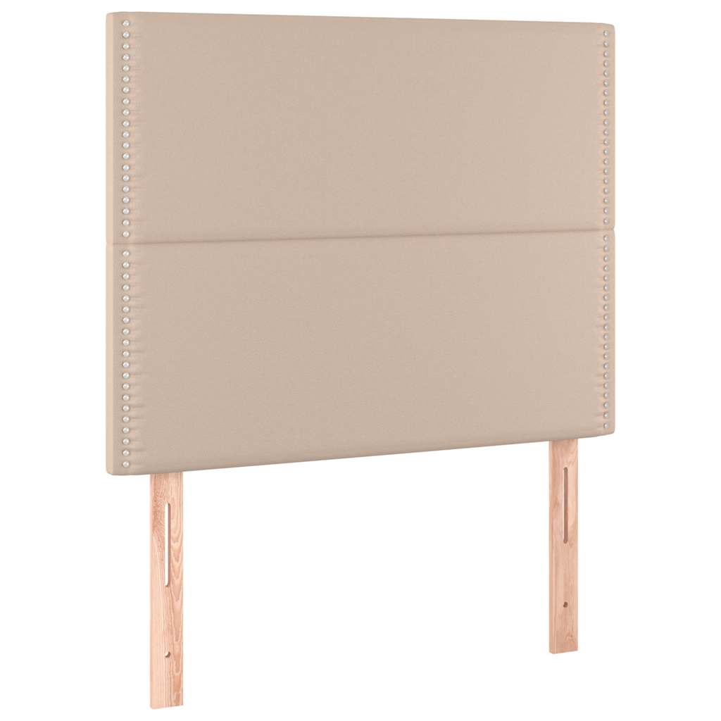 Vidaxl hoofdbord cappuccino 90x5x118 128 cm kunstleer