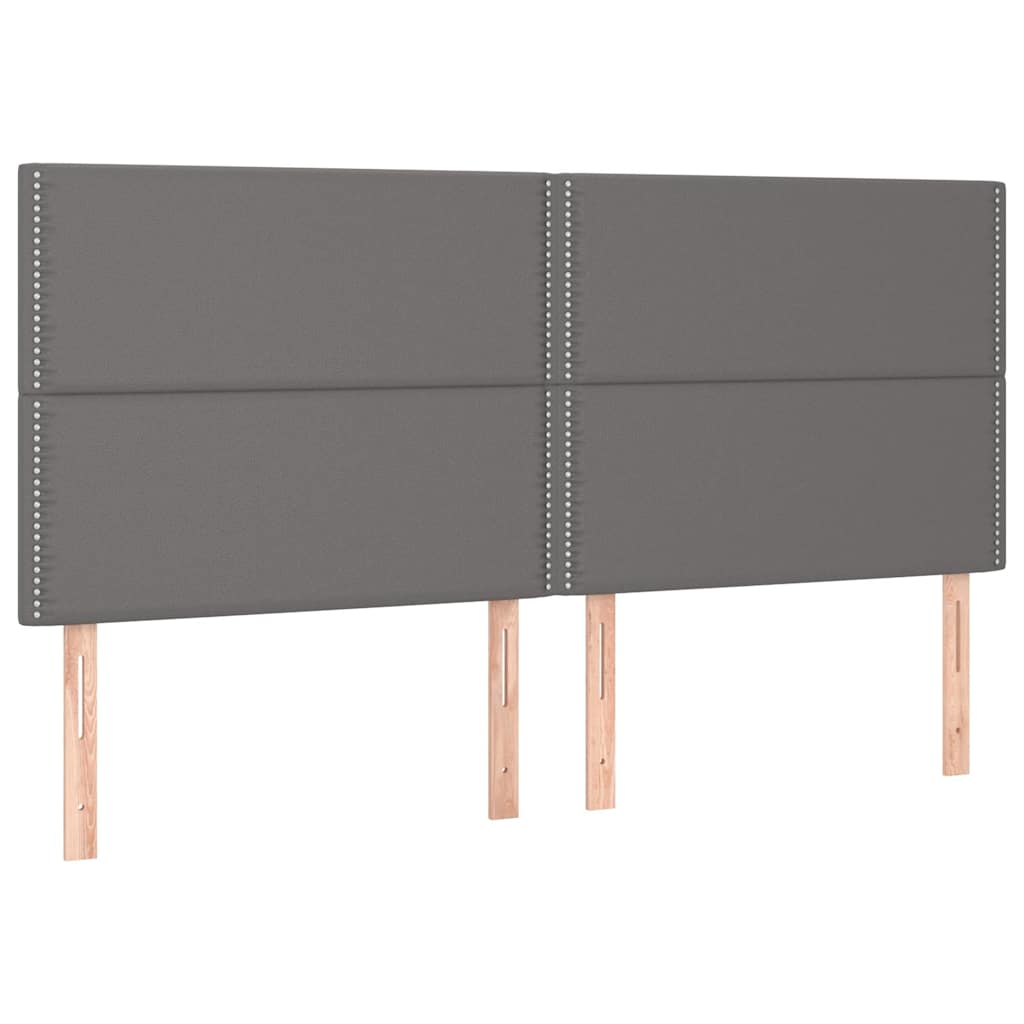 Vidaxl hoofdbord grijs 180x5x118 128 cm kunstleer