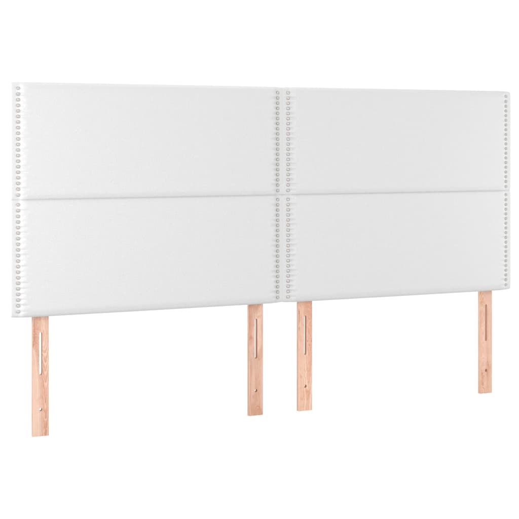 Vidaxl hoofdbord wit 200x5x118 128 cm kunstleer