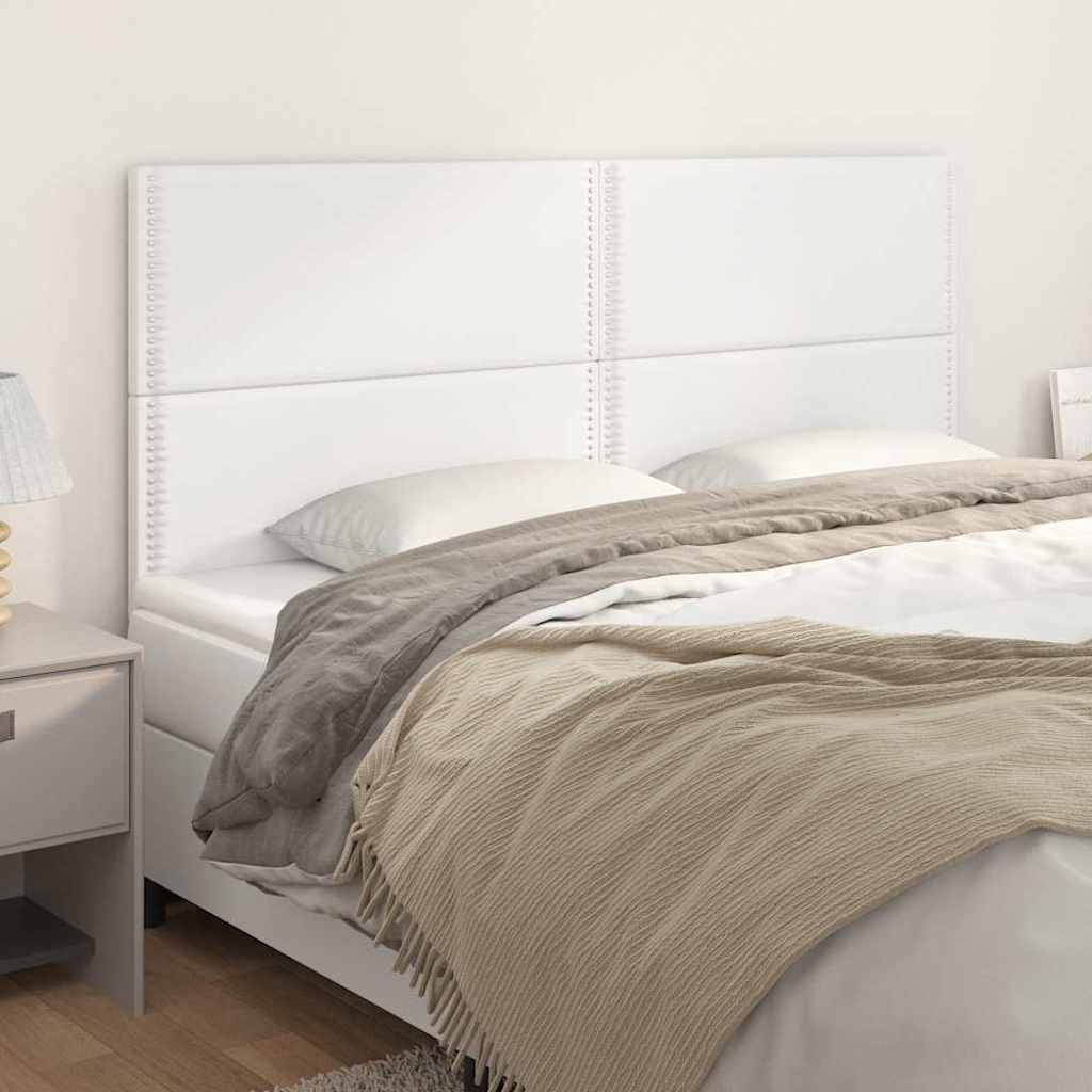 Vidaxl hoofdbord wit 200x5x118 128 cm kunstleer