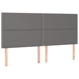 Vidaxl hoofdbord grijs 200x5x118 128 cm kunstleer