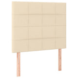Vidaxl hoofdbord crème 80x5x118 128 cm stof
