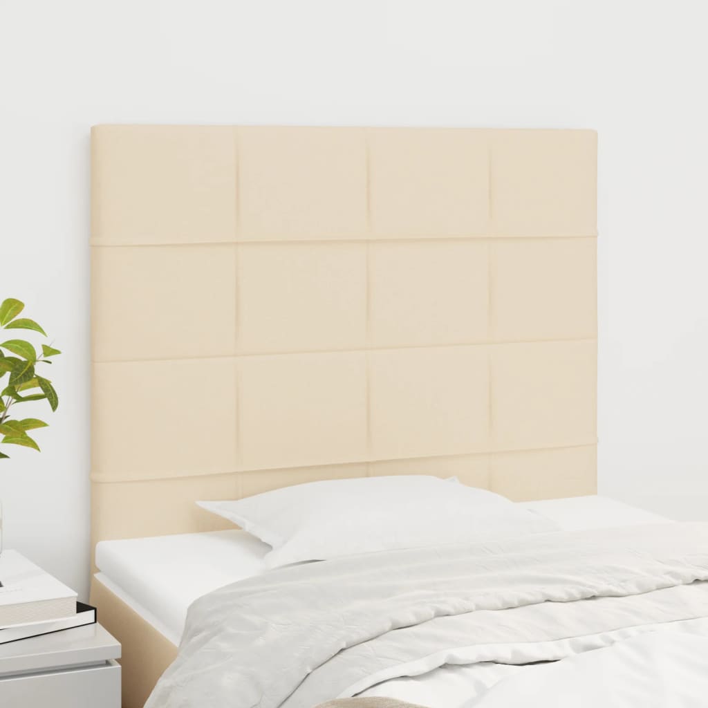 Vidaxl hoofdbord crème 90x5x118 128 cm stof