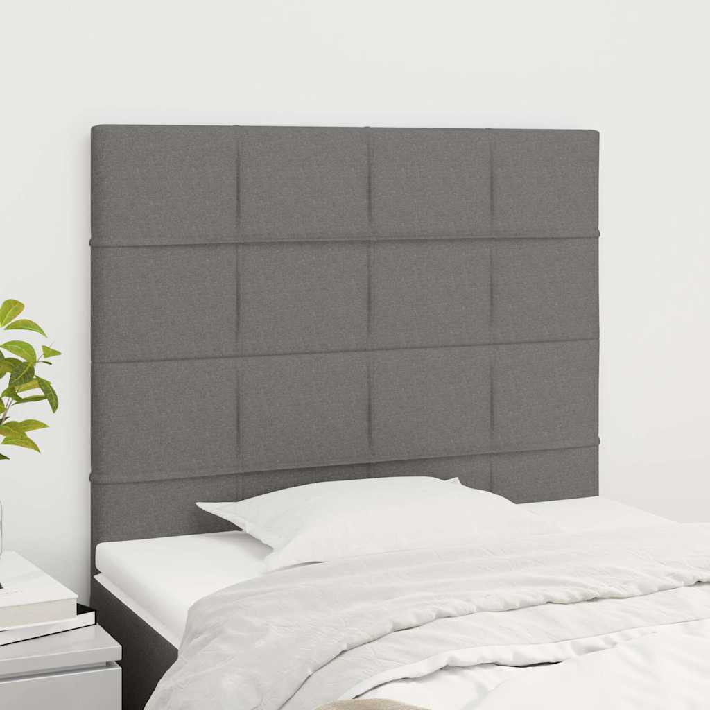 Vidaxl hoofdbord donkergrijs 100x5x118 128 cm stof