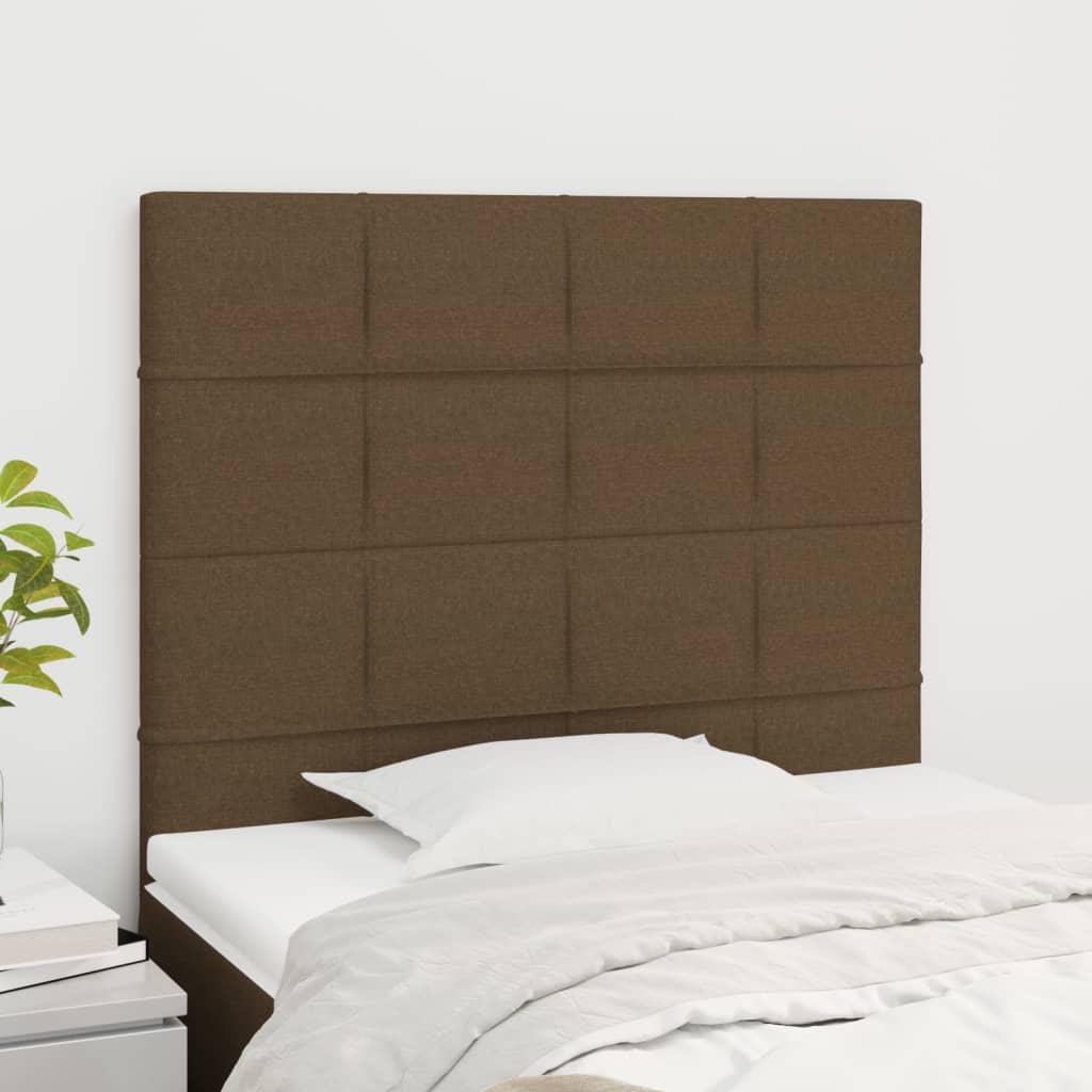Vidaxl hoofdbord donkerbruin 100x5x118 128 cm stof