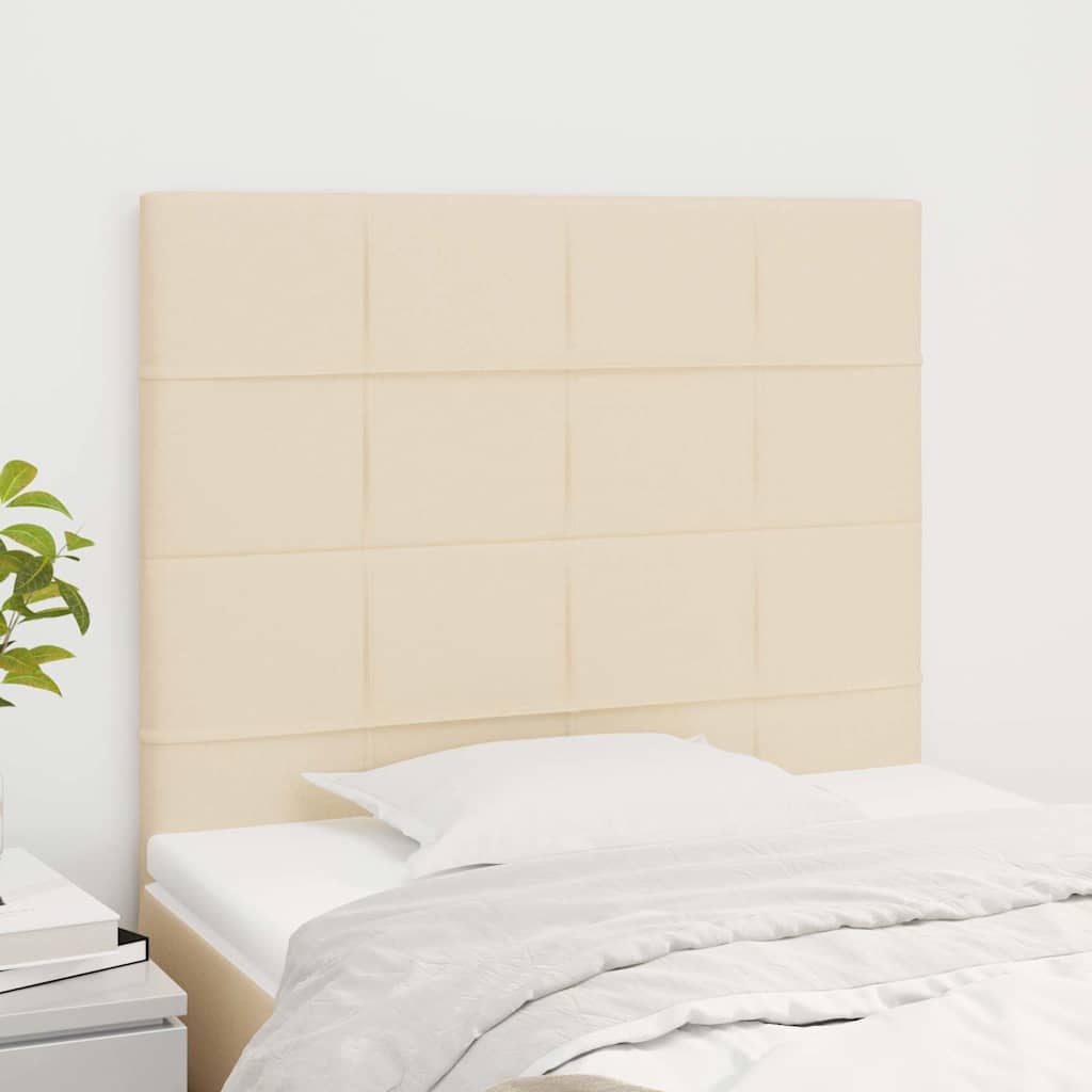 Vidaxl hoofdbord crème 100x5x118 128 cm stof