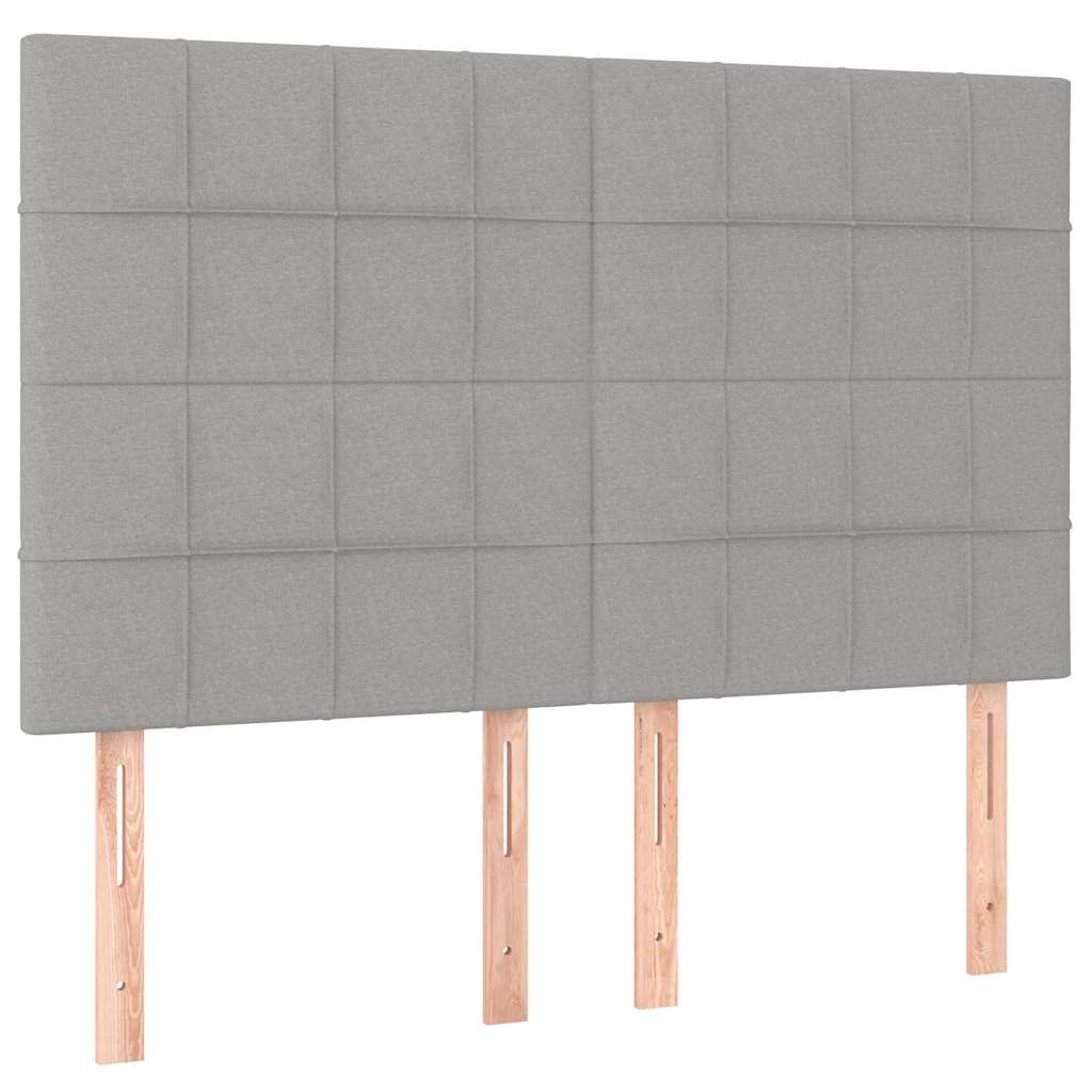 Vidaxl hoofdbord lichtgrijs 144x5x118 128 cm stof