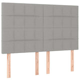 Vidaxl hoofdbord lichtgrijs 144x5x118 128 cm stof