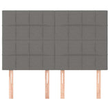 Vidaxl hoofdbord donkergrijs 144x5x118 128 cm stof