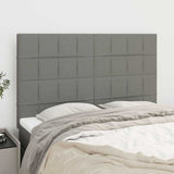 Vidaxl hoofdbord donkergrijs 144x5x118 128 cm stof