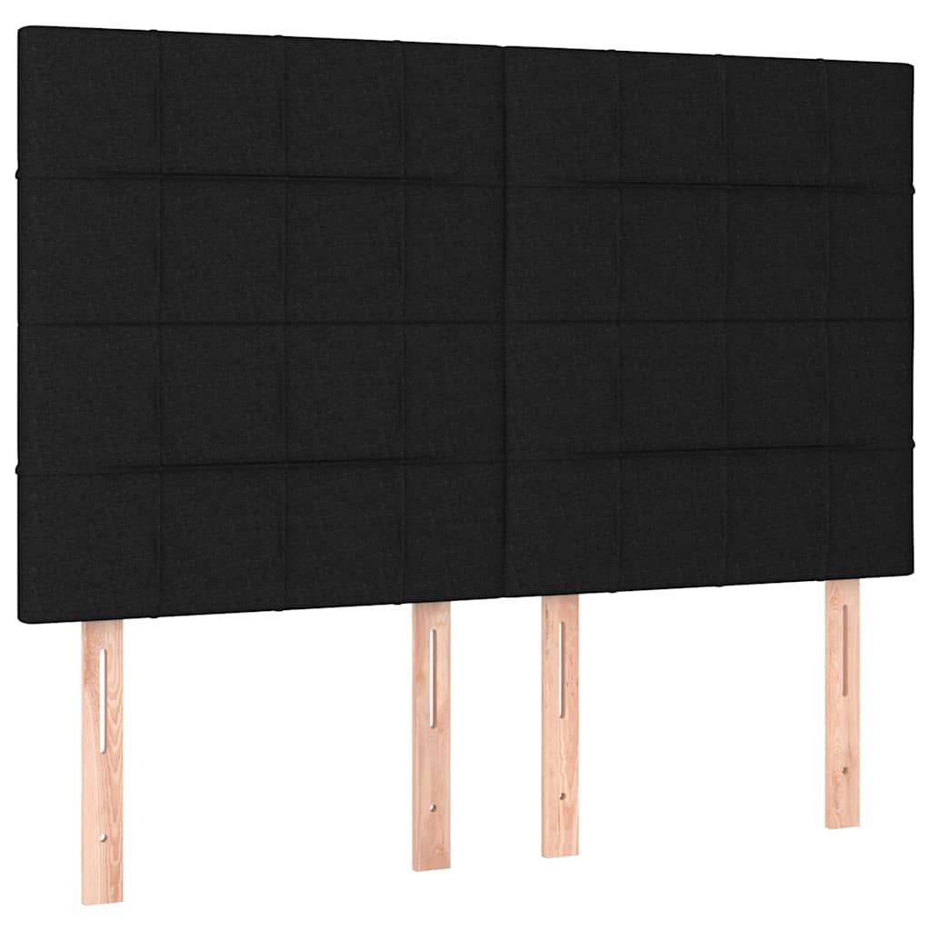 Vidaxl hoofdbord zwart 144x5x118 128 cm stof