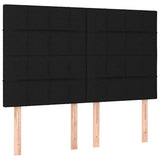 Vidaxl hoofdbord zwart 144x5x118 128 cm stof