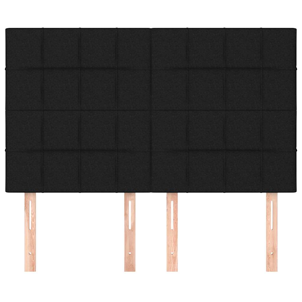 Vidaxl hoofdbord zwart 144x5x118 128 cm stof