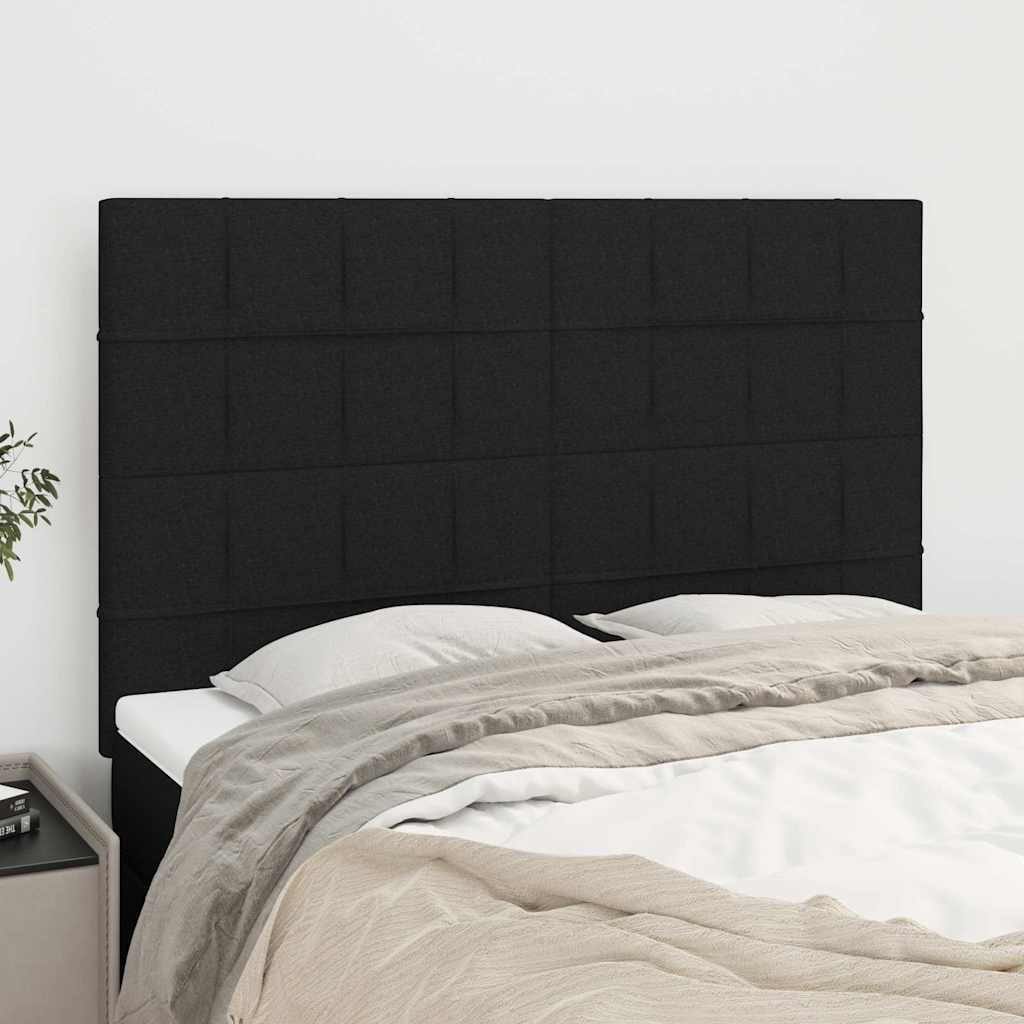 Vidaxl hoofdbord zwart 144x5x118 128 cm stof