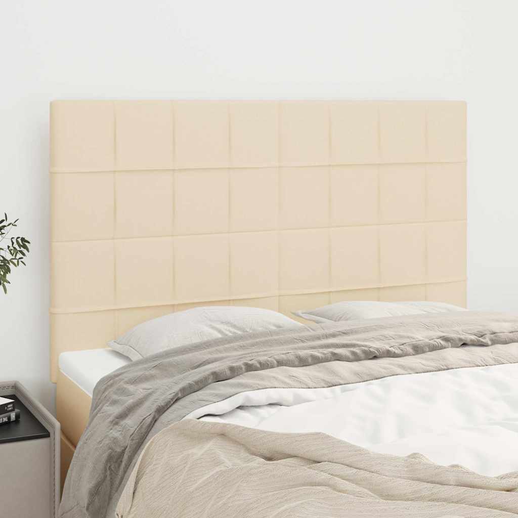 Vidaxl hoofdbord crème 144x5x118 128 cm stof
