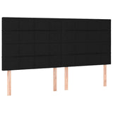 Vidaxl hoofdbord zwart 160x5x118 128 cm stof