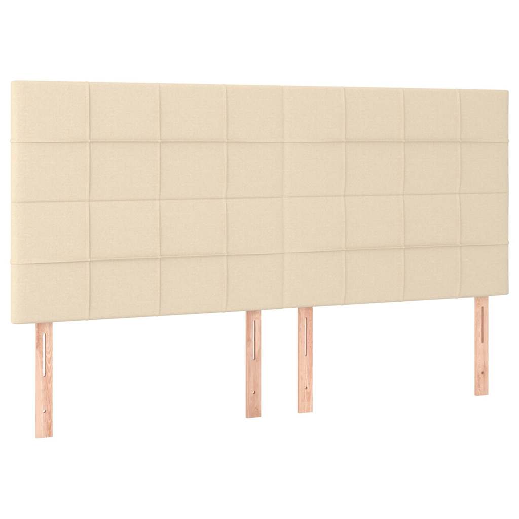 Vidaxl hoofdbord crème 160x5x118 128 cm stof