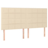 Vidaxl hoofdbord crème 160x5x118 128 cm stof