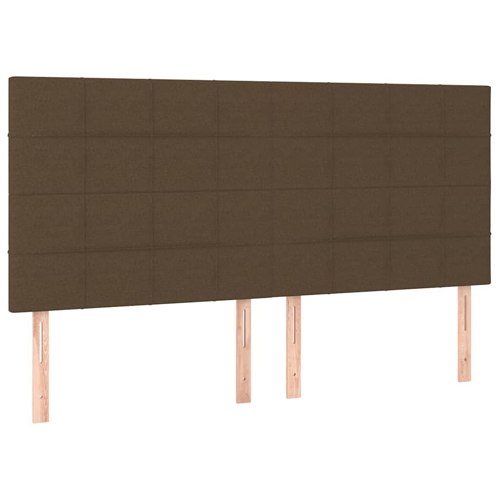 Vidaxl hoofdbord donkerbruin 180x5x118 128 cm stof