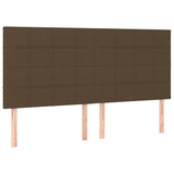 Vidaxl hoofdbord donkerbruin 180x5x118 128 cm stof