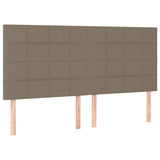 Vidaxl hoofdbord taupe 180x5x118 128 cm stof