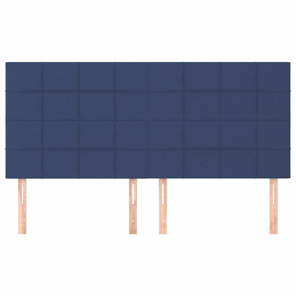 Vidaxl hoofdbord blauw 180x5x118 128 cm stof