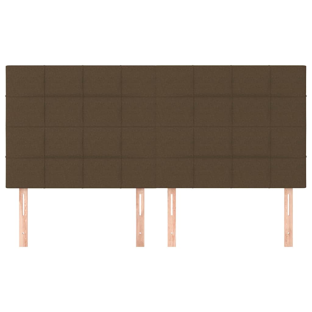 Vidaxl hoofdbord donkerbruin 200x5x118 128 cm stof