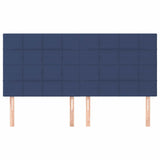 Vidaxl hoofdbord blauw 200x5x118 128 cm stof