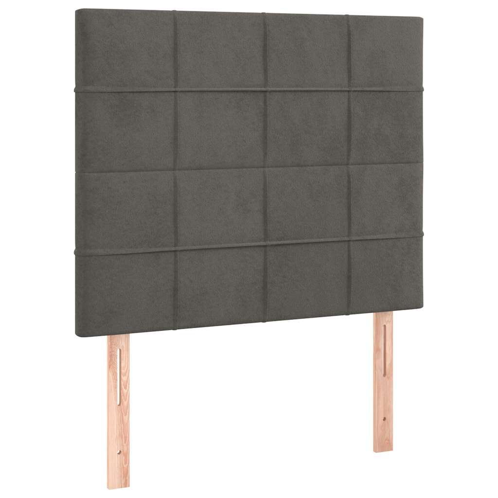 Vidaxl hoofdbord donkergrijs 80x5x118 128 cm fluweel