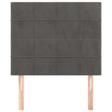 Vidaxl hoofdbord donkergrijs 90x5x118 128 cm fluweel