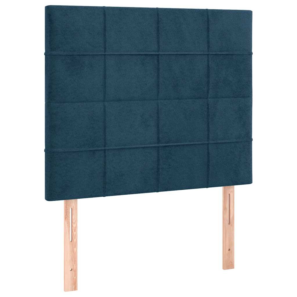 Vidaxl hoofdbord donkerblauw 90x5x118 128 cm fluweel