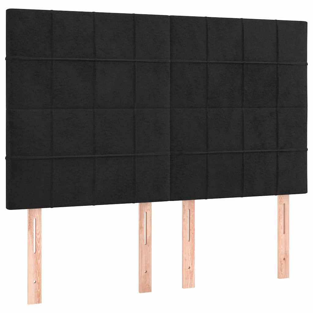Vidaxl hoofdbord zwart 144x5x118 128 cm fluweel