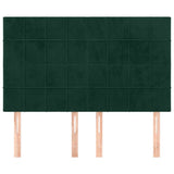 Vidaxl hoofdbord donkergroen 144x5x118 128 cm fluweel
