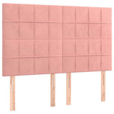 Vidaxl hoofdbord roze 144x5x118 128 cm fluweel