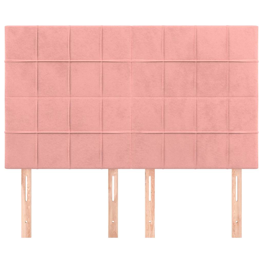 Vidaxl hoofdbord roze 144x5x118 128 cm fluweel