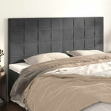 Vidaxl hoofdbord donkergrijs 160x5x118 128 cm fluweel