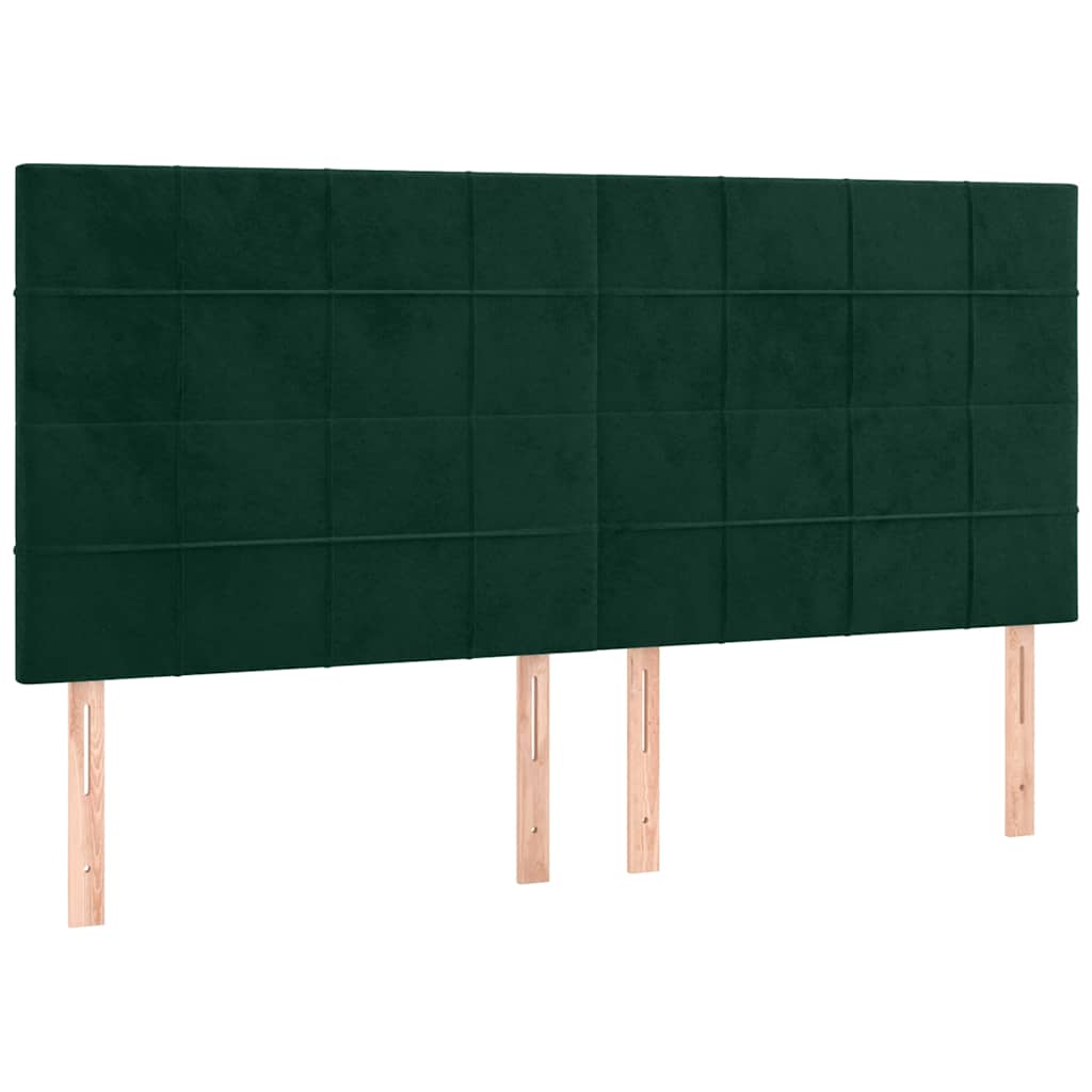 Vidaxl hoofdbord donkergroen 160x5x118 128 cm fluweel