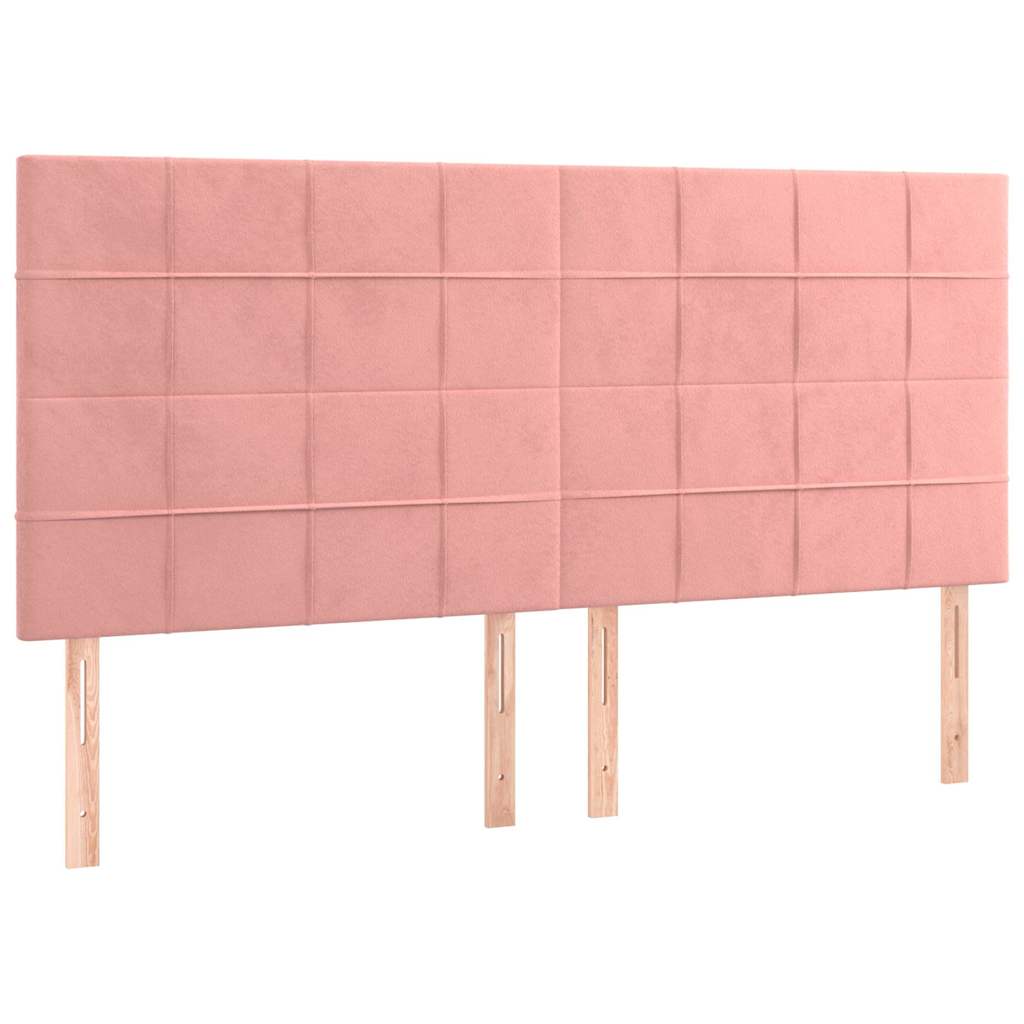 Vidaxl hoofdbord roze 160x5x118 128 cm fluweel