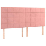 Vidaxl hoofdbord roze 160x5x118 128 cm fluweel